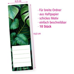 Produktbild für Rückenschilder itenga Dschungel