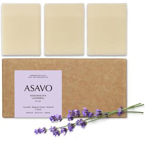 Seife ASAVO Premium handgemachte Bio Naturseife, Lavendel
