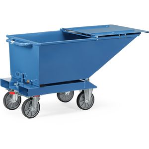 Produktbild für Kippbehälter-Deckel Fetra 47D1, blau, aus Stahl