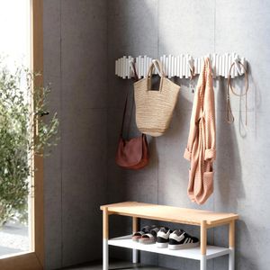 Produktbild für Garderobenleiste Umbra Picket Rail Hook, weiß