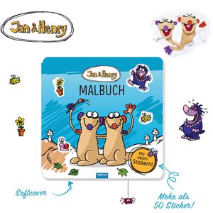 Produktbild für Malbuch Trötsch Jan und Henry, mit Stickern