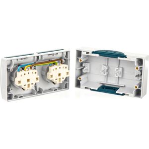 Produktbild für Steckdose Busch-Jaeger Ocean 20/2 EW-53, IP44, Aufputz