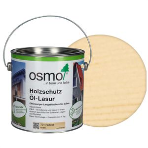 Osmo Holzlasur Holzschutz Öl-Lasur, 2,5l, außen, 701 farblos matt