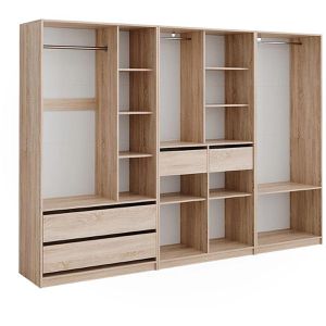 Kleiderschrank Vicco Elmo, 3er Set, sonoma eiche