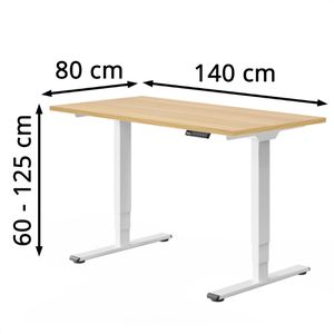 Produktbild für Schreibtisch FlexiSpot E5W, ahorn / weiß