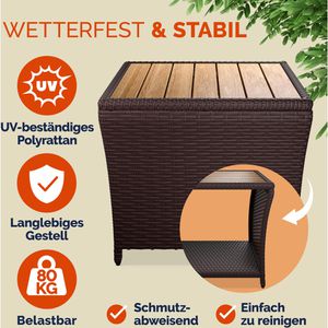 Produktbild für Beistelltisch CASARIA 109945, braun, aus Holz / Metall