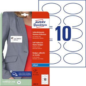 Namensetiketten Zweckform J4882-20, weiß