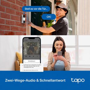 Produktbild für Türklingel Tapo D210, Funk Set, mit Kamera