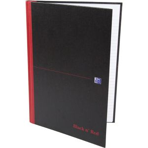 Produktbild für Notizbuch Oxford 400047606 Black n Red, Karton Hardcover