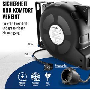 Produktbild für Kabeltrommel Poppstar mit Aufrollautomatik, für innen