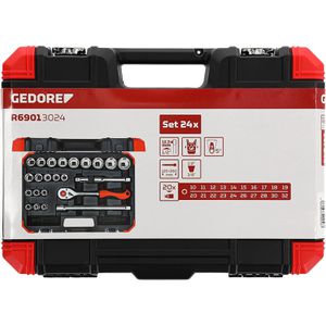 Produktbild für Steckschlüssel GEDORE-Red R69013024, 24-teilig