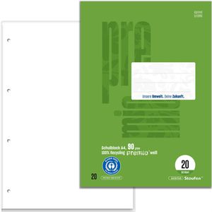 Briefblock Staufen Premio 040751020, Recycling, A4