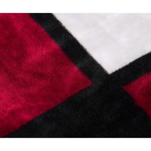 Produktbild für Kuscheldecke Gözze Antigua Cashmere Feeling, rot/schwarz/weiß
