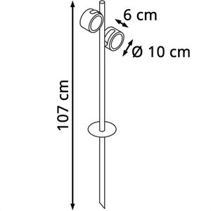 Produktbild für Gartenstrahler SLV Sitra 360 Spike, GX53-Fassung