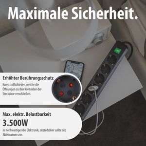 Produktbild für Steckdosenleiste Brennenstuhl Eco-Line, 3m Kabel