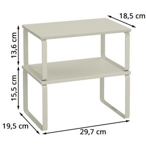 Produktbild für Küchenregal Songmics KCS002K01, beige, 2er Set