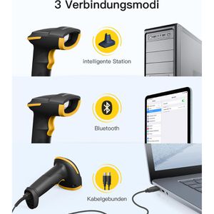 Produktbild für Barcode-Scanner Inateck BCST-54_black, kabellos