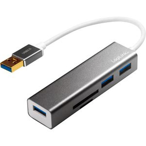 Produktbild für USB-Hub LogiLink UA0306, mit Kartenleser