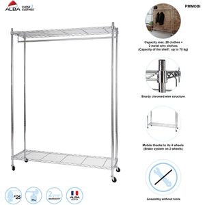 Produktbild für Garderobenständer Alba Mobi, PMMOBI, silber