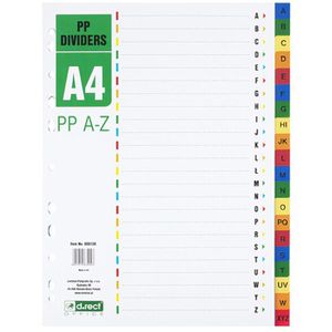 Produktbild für Register D.RECT 009136, A4, A-Z