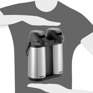 Produktbild für Thermoskanne Bartscher Duo, 1,9L-ST, Edelstahl