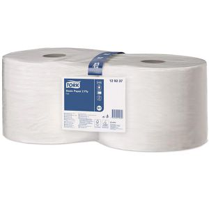 Produktbild für Putztuchrolle Tork 129237, W1, aus Zellstoff, weiß