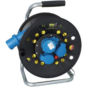 Produktbild für Kabeltrommel Kalle-das-Kabel Camping H07BQ-F in gelb, 25 m