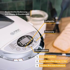 Produktbild für Brotbackautomat TZS-First-Austria FA-5152-3