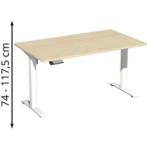 Schreibtisch Geramöbel Elevate Home, ahorn / weiß