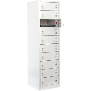 Schließfachschrank Lüllmann 526440, lichtgrau