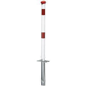 Produktbild für Absperrpfosten Alberts Grünenthal, rot/weiß, aus Metall