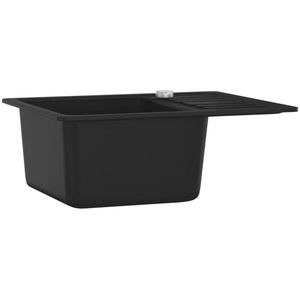 Produktbild für Spülbecken vidaXL 142952, Einzelbecken, schwarz