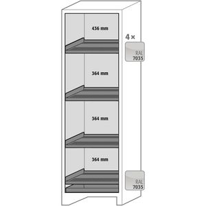 Produktbild für Akku-Lagerschrank asecos ION CORE Store 90, mit 4 Fachböden