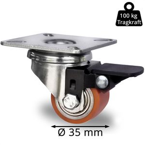 Produktbild für Möbelrolle CASCOO Serie SWU5, mit Anschraubplatte