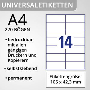 Produktbild für Universaletiketten Zweckform 3653-200, selbstklebend, weiß