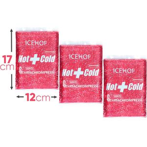 Produktbild für Kühlkompresse ICEHOF Kühlpads M, 3 Stück