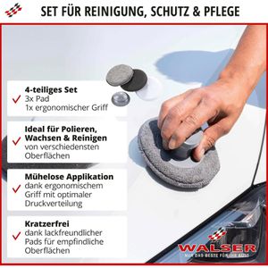 Produktbild für Handpolierschwamm Walser 16166, Applikatorkissen mit Griff