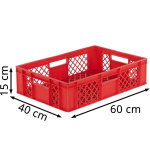 Produktbild für Eurobox Alpha-Paletten rot, 29 Liter, lebensmittelecht