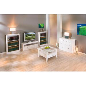 Produktbild für Couchtisch Inter-Link Provence 1 20901510, Glas / Holz, weiß