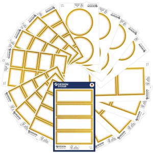 Produktbild für Sticker Zweckform Z-Design 51058, Goldrahmen