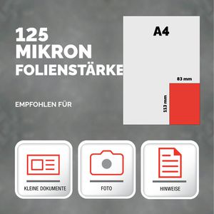 Produktbild für Laminierfolien Fellowes 53071, 83 x 113 mm