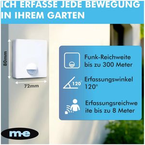 Produktbild für Bewegungsmelder modern-electronics Bell-8021 Set, Funk