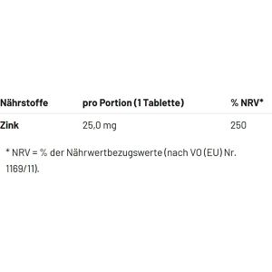 Produktbild für Zink Mammut Zinc, 240 Tabletten