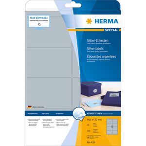 Produktbild für Folienetiketten Herma 4114, silber glänzend