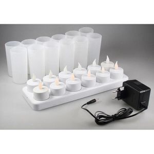 Produktbild für LED-Teelichter ChiliTec 18343, mit Windschutz, weiß