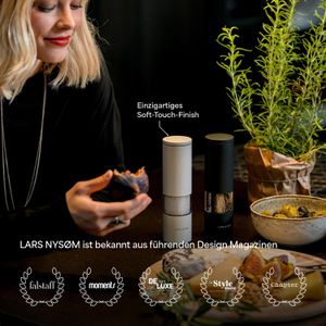 Produktbild für Gewürzmühle LARS-NYSØM Lagom Carbon Black, Höhe 18,7 cm