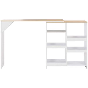 Produktbild für Bartisch vidaXL 280225, natur / weiß