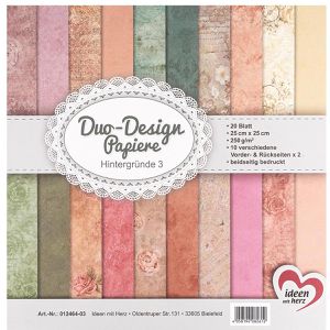 Motivpapier Ideen-mit-Herz Duo-Design-Papiere, 25 x 25 cm