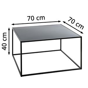 Produktbild für Beistelltisch Haku-Möbel 25516, Melbourne, schwarz, aus Metall