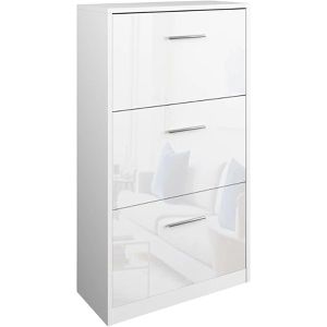 Schuhschrank Vicco Gizmo, weiß / weiß hochglanz